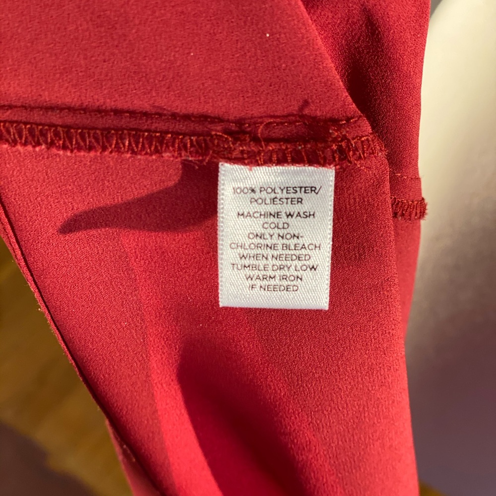 Loft, Size Medium, Dark Red, 100% Polyester - image 4